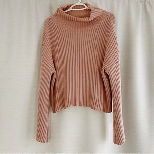 Paper Label Crop Sweater ~ Size Small (but fits Large)